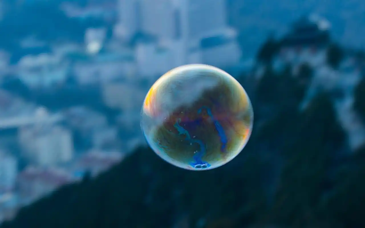 梦幻好看的彩色泡泡图片桌面壁纸一