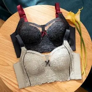 歌姿幂全罩杯大胸显小超薄文胸胖mm大码胸罩聚拢调整型薄款内衣女