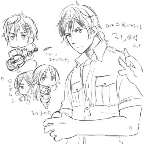 【二次元|动漫|帅哥|aph|黑塔利亚】【本家图|官方|佩德罗人设|葡-萄