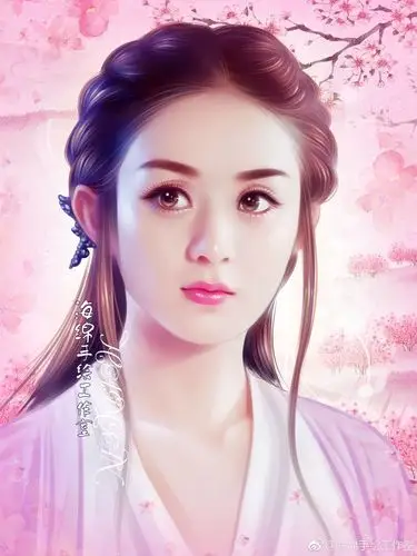 赵丽颖手绘美图,缘分来得早或迟都没关系,遇见你就是最好的时光