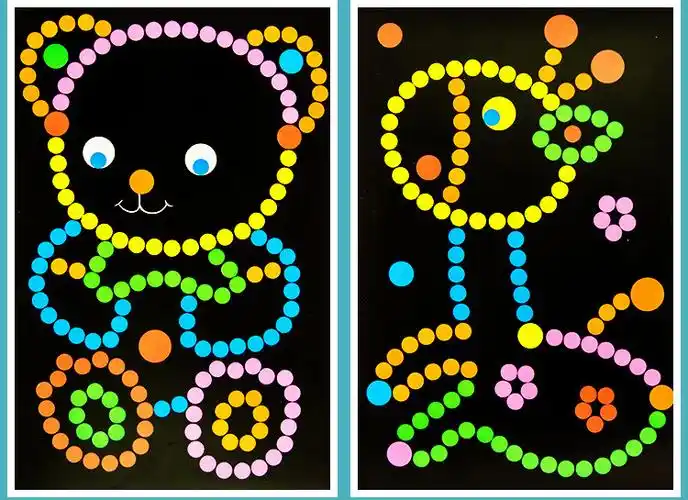 幼儿园小礼物 平面圆点贴画创意女生礼品手工粘贴儿童玩具批发