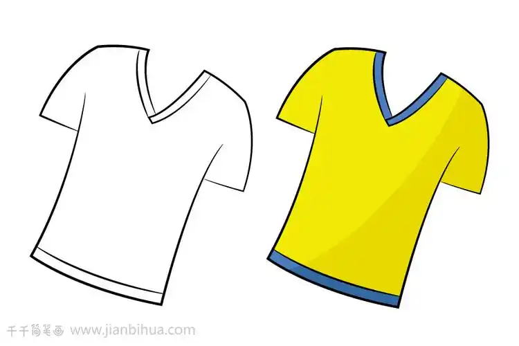 夏天凉快的半袖简笔画画法