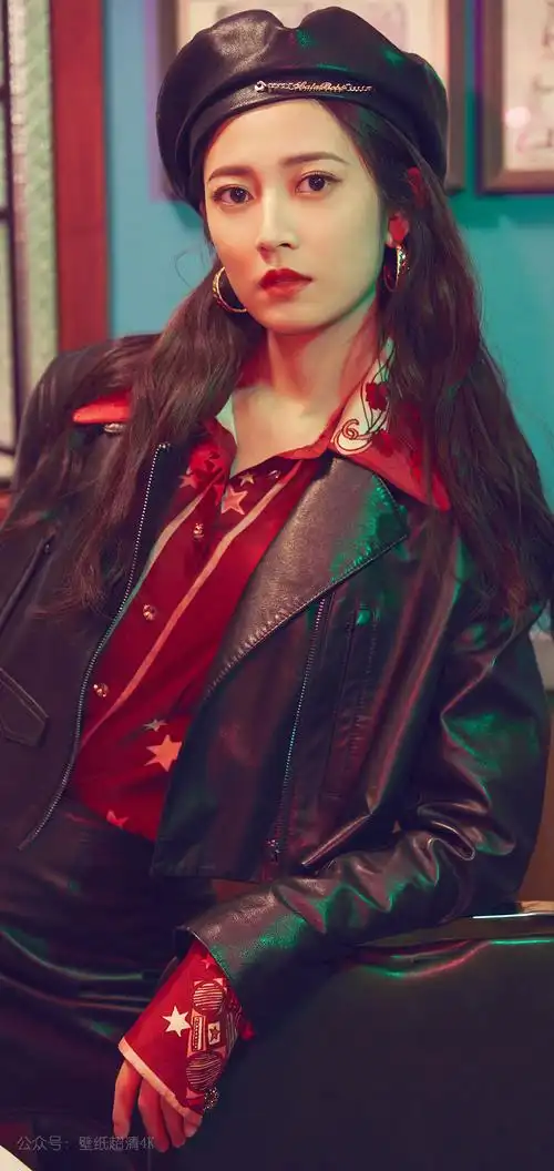 陈钰琪皮衣氛围感手机壁纸
