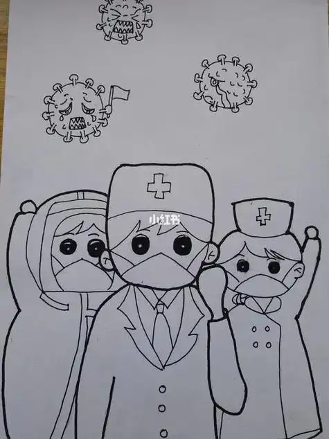 马克笔儿童画《白衣天使》马克笔简笔画简笔画教程