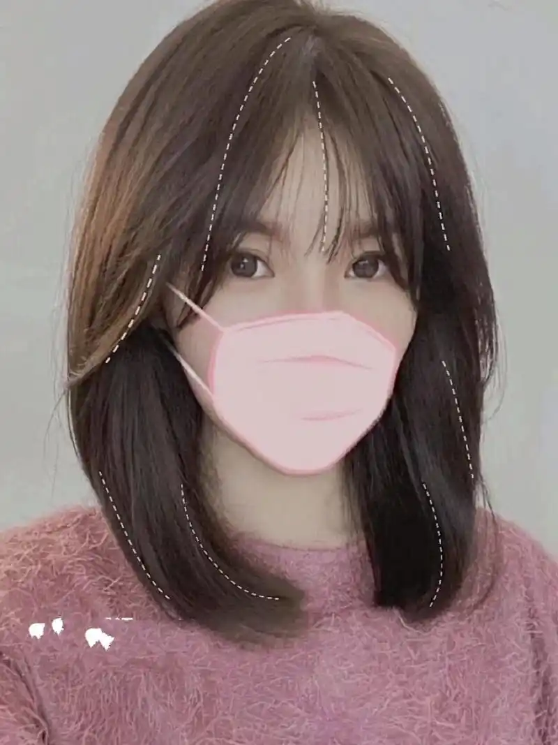 简约蓬松中长发型 减龄修容的锁骨发不需要打理  中发锁骨发烫发 蓬松