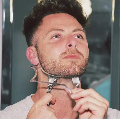 胡子造型模具修胡子模板胡须造型器男士护理梳鬓角络腮胡轮廓工具旦榄