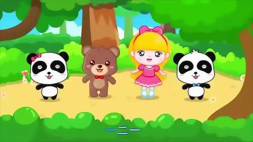 宝宝巴士儿歌洋娃娃和小熊跳舞他们在跳圆圈舞