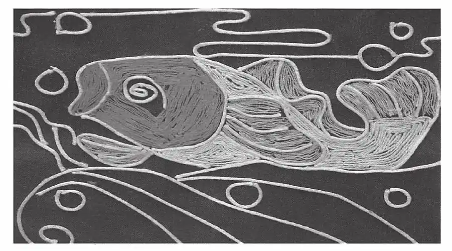 线状材料的粘贴