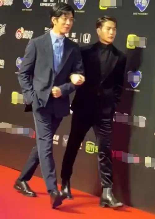 王嘉尔井柏然挽手走红毯,连采访都舍不得撒手,主持人都不敢上前