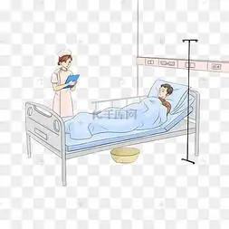 png下载ai医院扁平治疗挂号免抠png下载 png下载psd卡通女孩在住院免