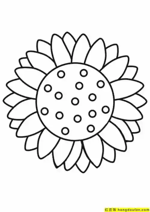 10张适合初学者学习的向日葵卡通儿童简笔画