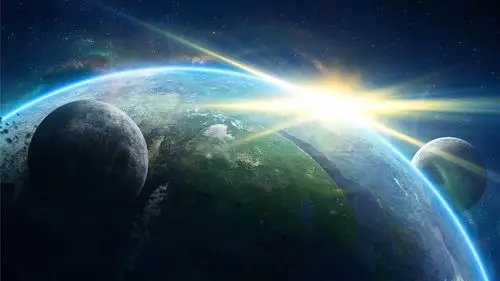 星球星系的光线明星-太空高清宽屏壁纸