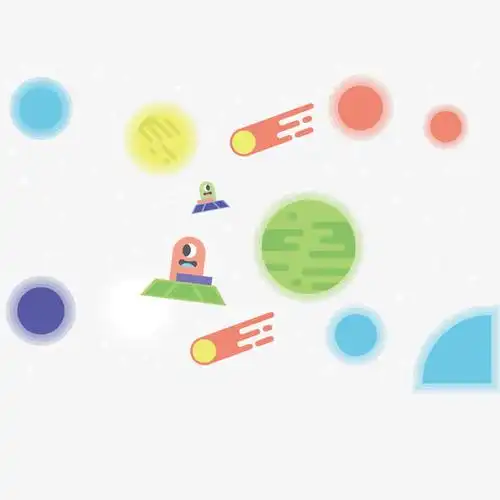 可爱太空外星人插画矢量素材