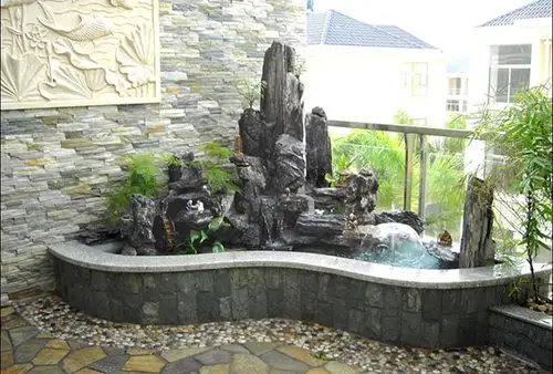 假山喷水池图片大全