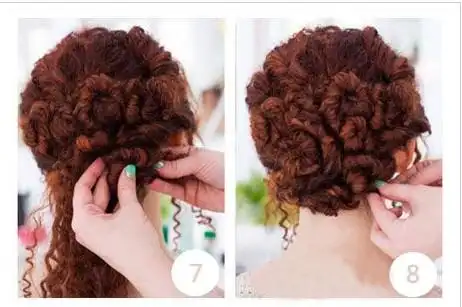 螺丝烫扎起来的发型 这一款最显气质