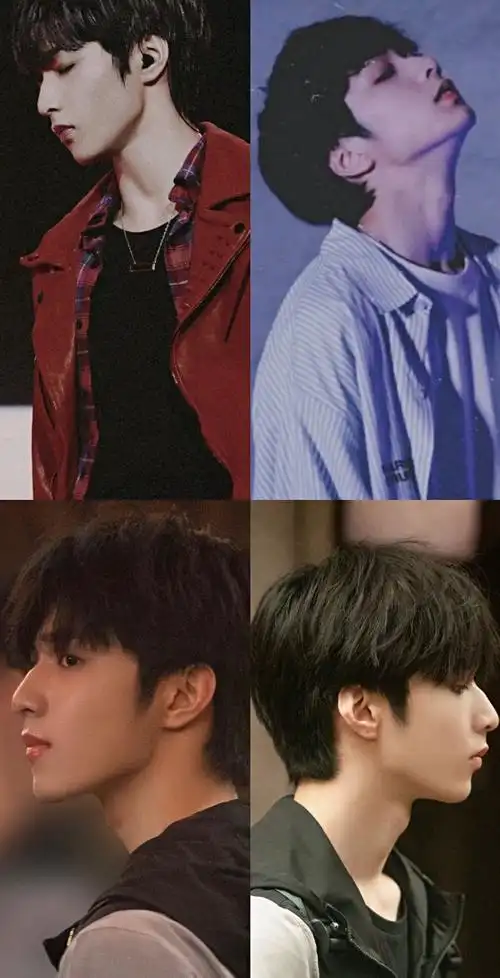 刘耀文晒侧脸照