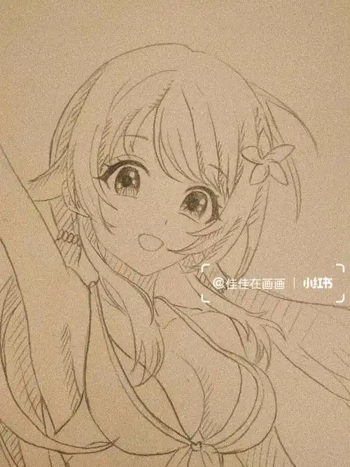 动漫人物线描练习内含步骤