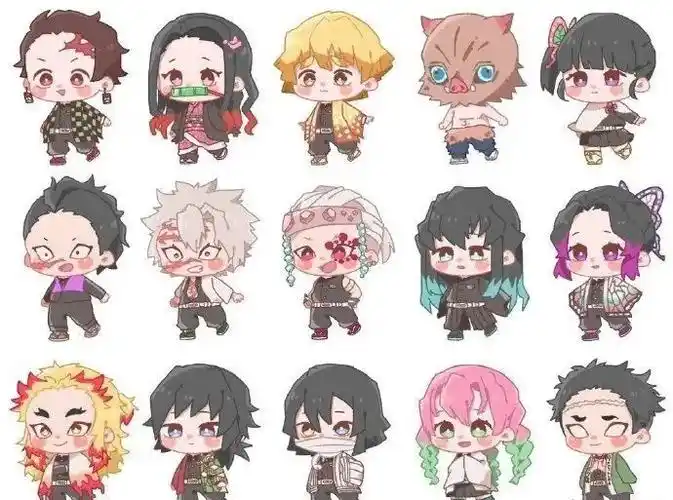 新媒力鬼灭之刃q版鬼灭全员太可爱了