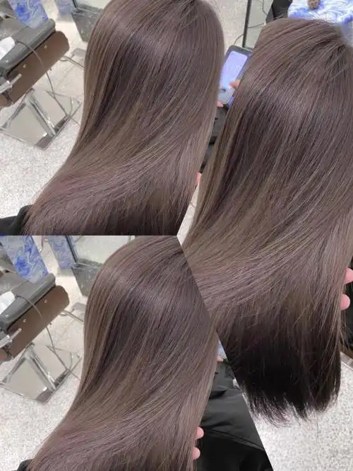 的显白发色:雾灰棕色(掉色也好看)999999灰色和棕色调配而成的