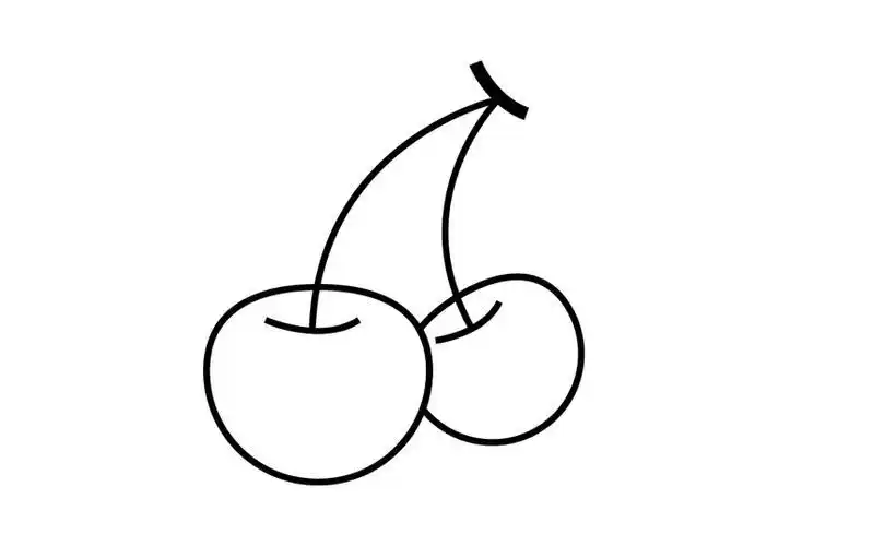 盘子放樱桃简笔画 简笔画图片大全-普车都