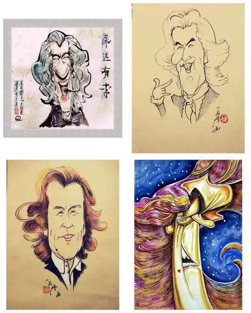 主持人李咏肖像漫画