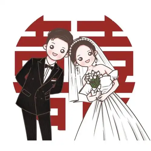卡通版婚纱照