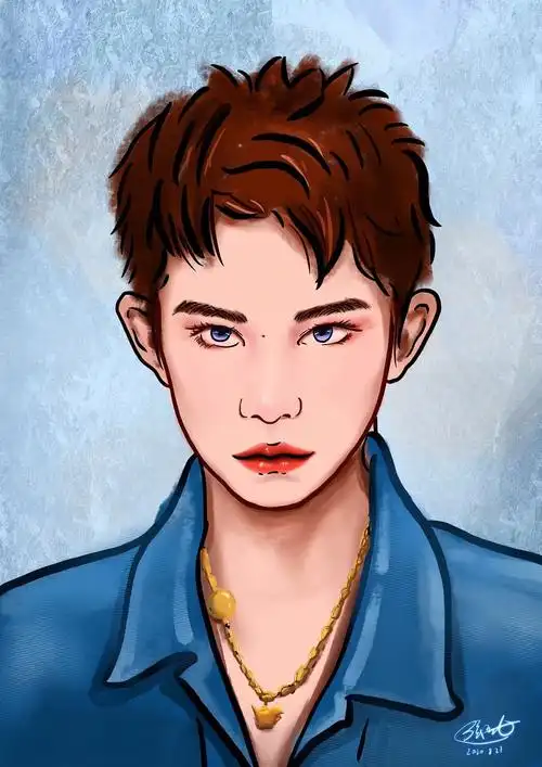 手绘易烊千玺|插画|艺术插画|m珊珊来迟m - 原创作品 - 站酷 (zcool)