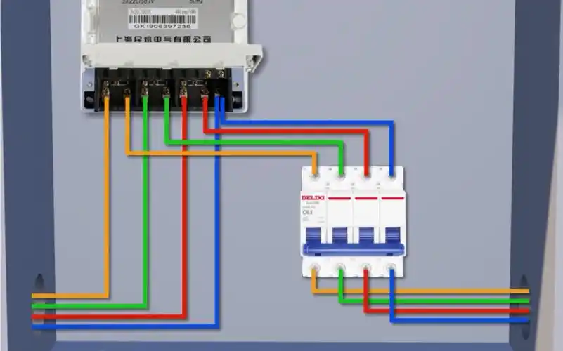 三相四线制电能表接线