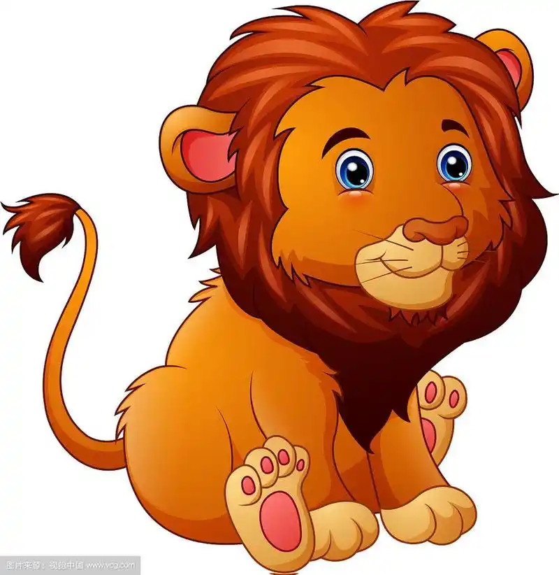 可爱的卡通狮子