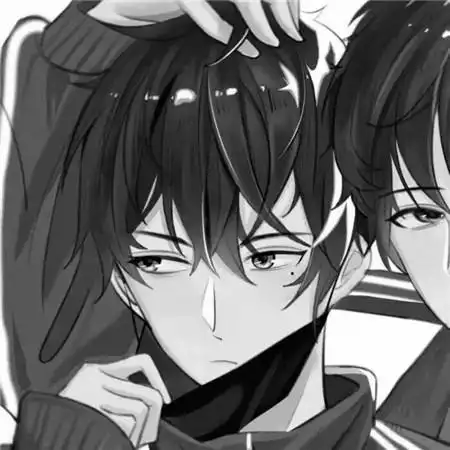 黑白兄弟头像一左一右动漫图片