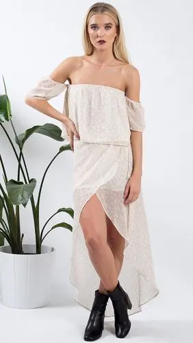 verona wrap maxi skirt - floral