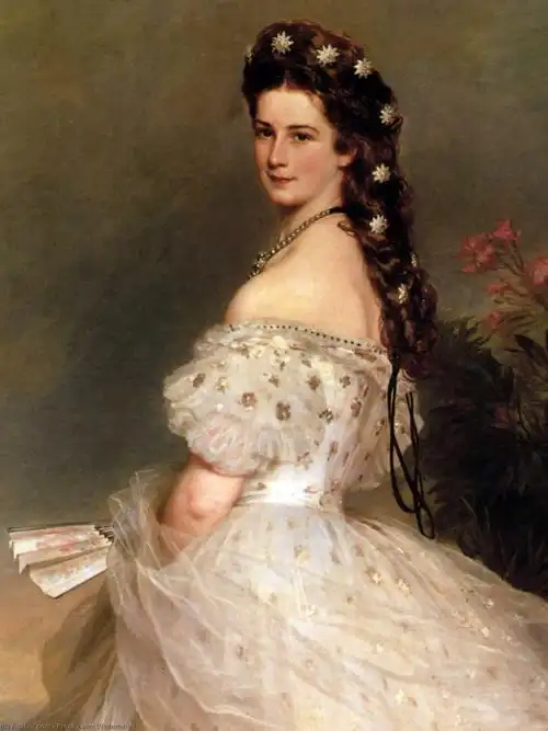 奥地利舞蹈礼服伊丽莎白皇后, 1865 通过 franz xaver winterhalter
