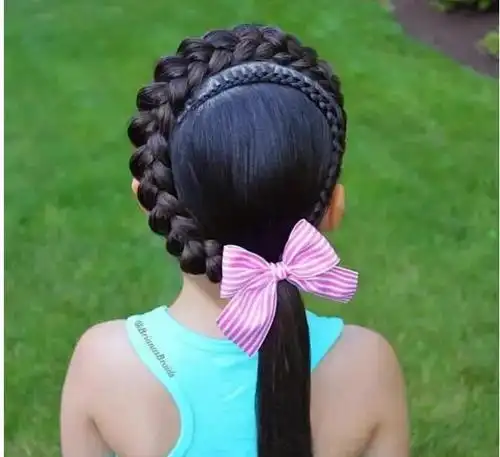 小女孩辫子100种图解 中长发编发发型简单