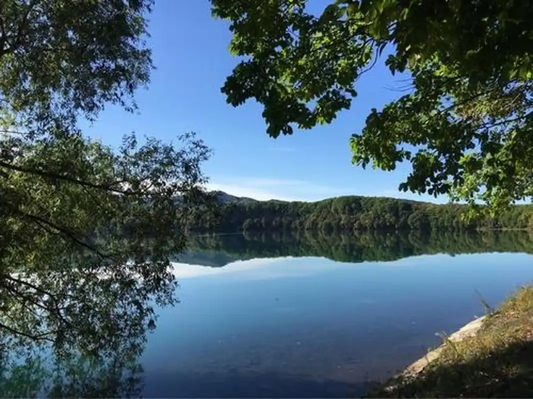 山水树太阳图片 有山有水有树有太阳的风景图,壁纸