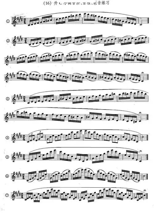 萨克斯练习曲合集 5 33 日常基础练习 萨克斯谱 五线谱