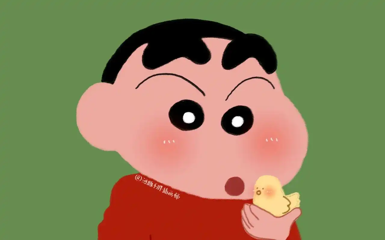 蜡笔小新可爱护眼绿色电脑壁纸 把被问得最多的几张图,做成绿色护眼