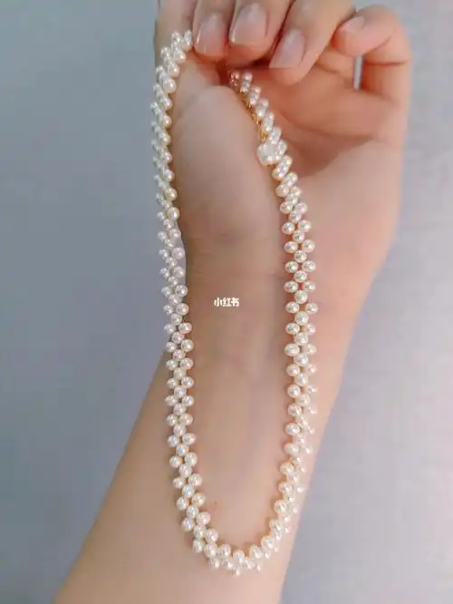 客订76编织珍珠项链