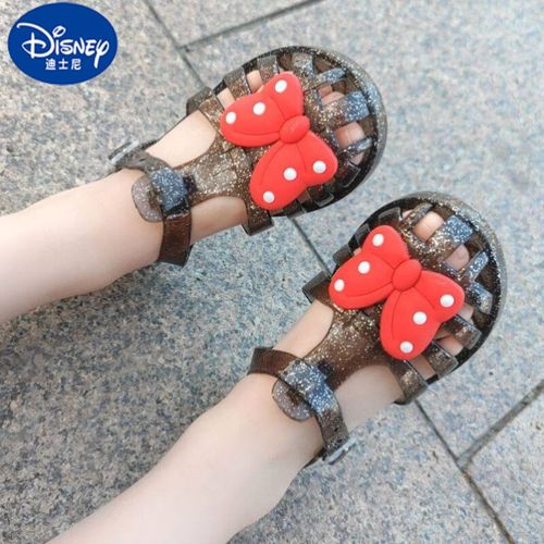 迪士尼(disney)小时候的塑料凉鞋宝宝80后年代怀旧儿童女大童水晶透明