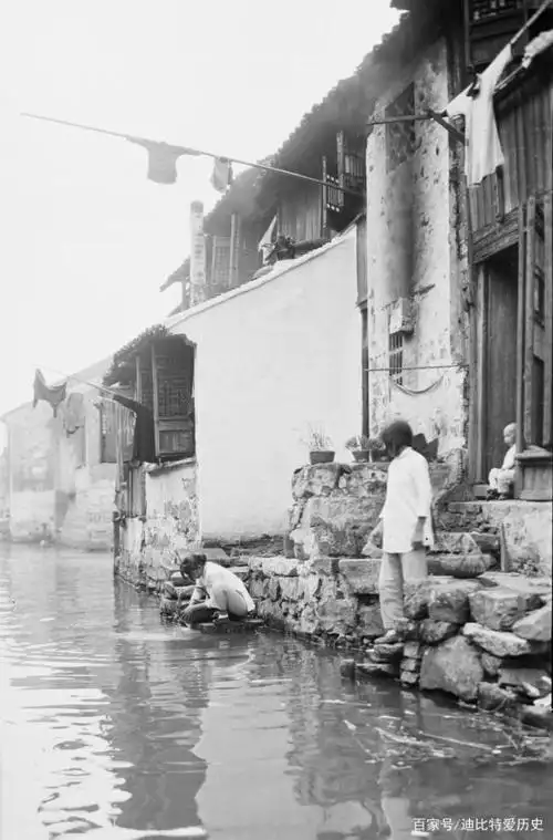 老照片中真实的江南水乡