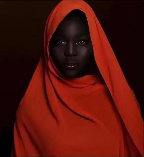 位来自非洲的女模特,这位女模特之所以能够火起来是因为,她黝黑的皮肤