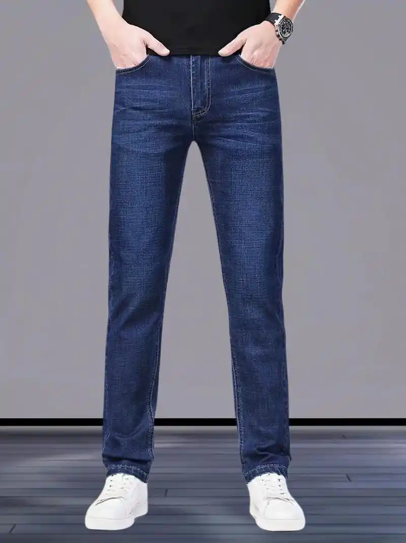 春夏季男士牛仔裤子宽松直筒休闲裤商务休闲百搭大码男裤子,99