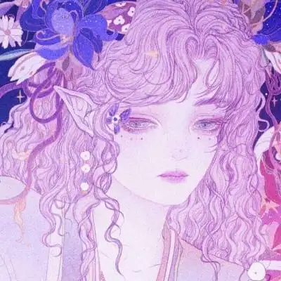 念七紫色系女生动漫头像