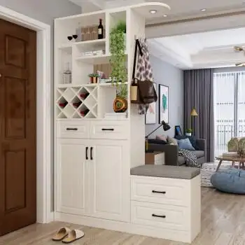 骄鹿玄关柜鞋柜一体靠墙进门客厅隔断柜酒柜现代简约屏风间厅柜双面柜