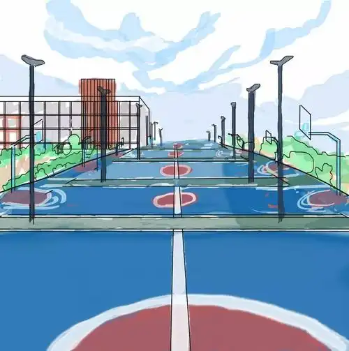 这里可是健美操课的专属运动场地,舞蹈室的正前方也有一个小型舞蹈室