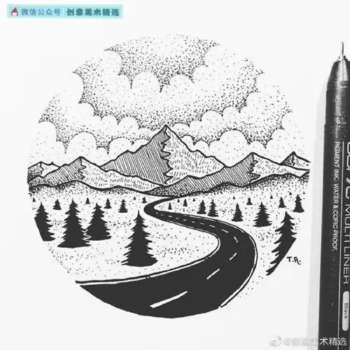 线描##儿童线描画##创意线描##装饰画##黑白装饰画##简笔画##手绘