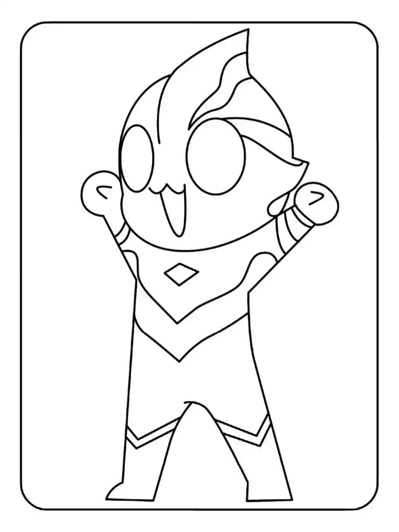 97卡通奥特曼简笔画涂色|全素材120张  用涂色的方式培养孩子的想象