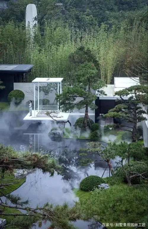 中式园林,极致景观,一棵松,美了庭院,禅意佳境