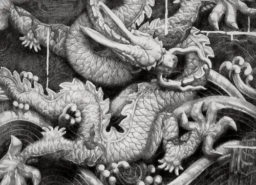 有木有中国龙的素描画? 请速发上来