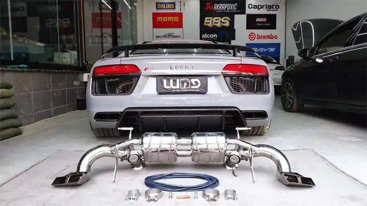 奥迪r8q8q7改装capristoreposemach5ipeak排气管