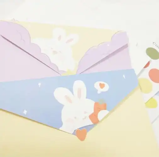 可爱兔子情侣清新创意 信封信纸 月三 imissyou 原创插画 - 爱购网